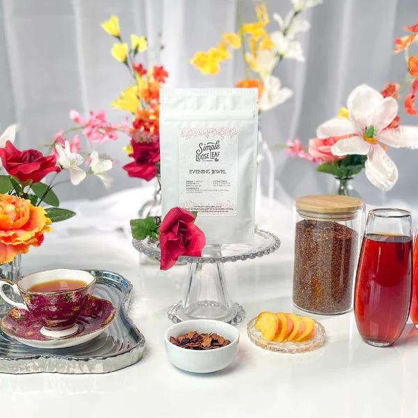 Evening Jewel Tea - Herbal Tea - Caffeine Free - Hint of Rose, Peach