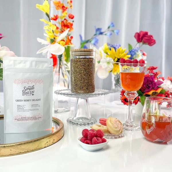Green Berry Delight Tea - Herbal Tea - Caffeine Free - Earthy & Sweet